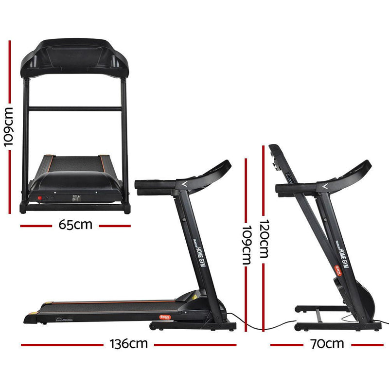 Danoz Fitness - Everfit Treadmill Electric Home Gym Fitness Exercise Machine Foldable 400mm - Incl. Postage - danozdirect