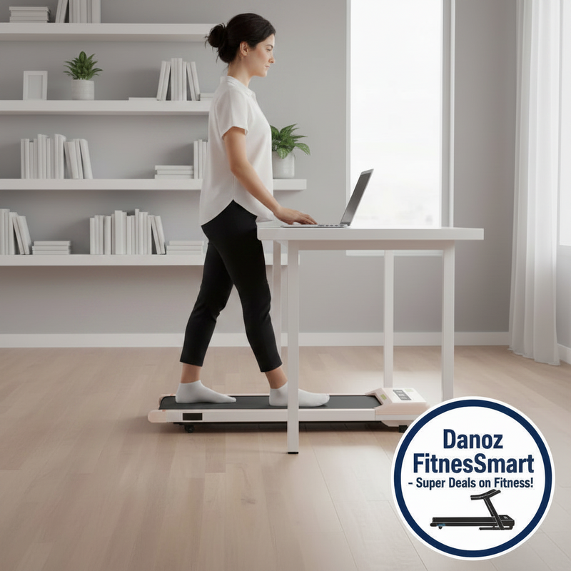 🏃 Danoz FitnesSmart | Everfit Electric Walking Pad | 360mm | Under-Desk Treadmill | 1–10km/h | Bluetooth App | Foldable | SAA Certified | Pink