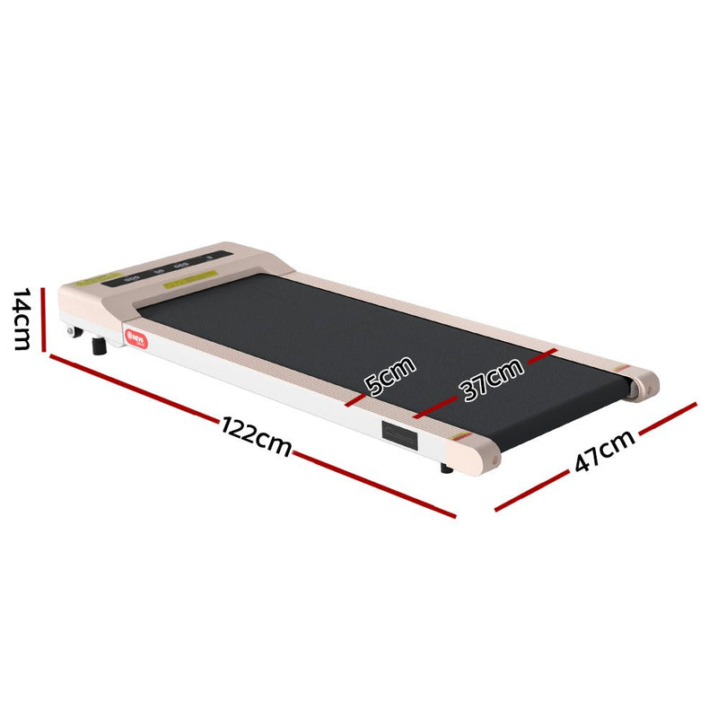 Danoz Fitness - Everfit Treadmill Electric Walking Pad Under Desk Home Gym Fitness 360mm Pink - danozdirect