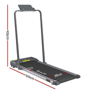 Danoz Fitness - Everfit Treadmill Electric Walking Pad Under Desk Home Gym Fitness 380mm Grey - danozdirect