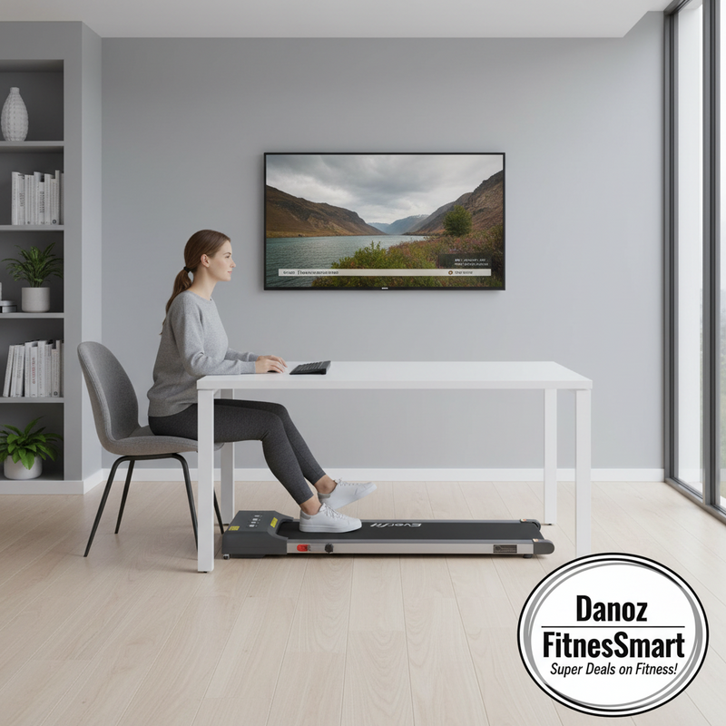 Danoz FitnesSmart - Treadmill Electric Walking Pad Under Desk Home Gym Fitness 380mm Grey