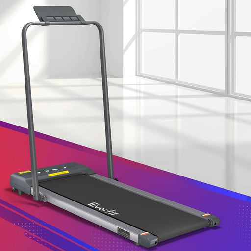 Danoz Fitness - Everfit Treadmill Electric Walking Pad Under Desk Home Gym Fitness 380mm Grey - danozdirect