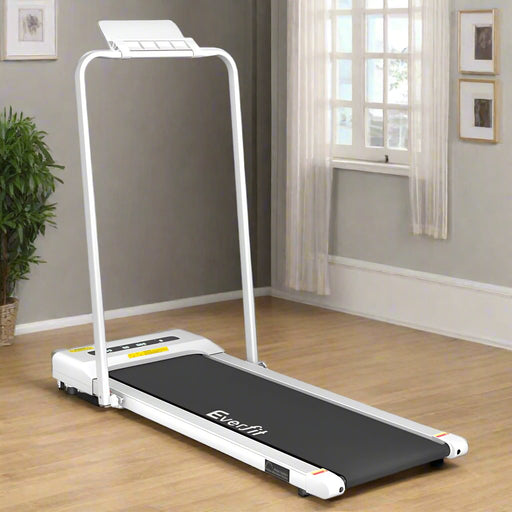 Danoz Fitness - Everfit Treadmill Electric Walking Pad Under Desk Home Gym Fitness 380mm White - danozdirect