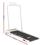 Danoz Fitness - Everfit Treadmill Electric Walking Pad Under Desk Home Gym Fitness 380mm White - danozdirect