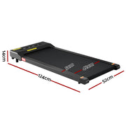 Danoz Fitness - Everfit Treadmill Electric Walking Pad Under Desk Home Gym Fitness 400mm Black - Free Delivery - danozdirect