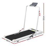 Danoz Fitness - Everfit Treadmill Electric Walking Pad Under Desk Home Gym Fitness 400mm White - danozdirect