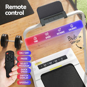 Danoz Fitness - Everfit Treadmill Electric Walking Pad Under Desk Home Gym Fitness 400mm White - danozdirect