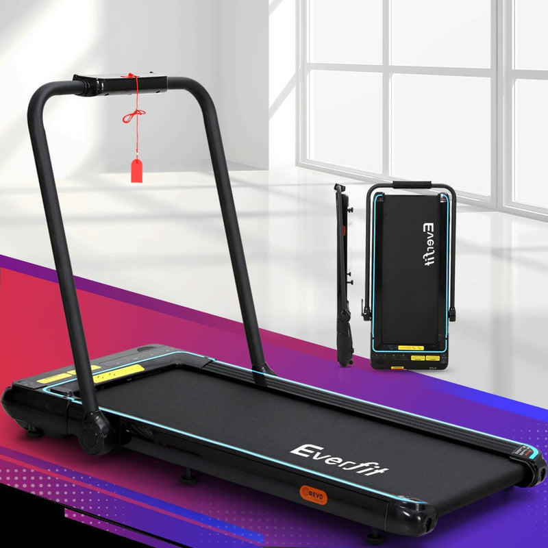 Danoz Fitness - Everfit Treadmill Electric Walking Pad Under Desk Home Gym Fitness 420mm Remote - danozdirect