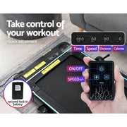 Danoz Fitness - Everfit Treadmill Electric Walking Pad Under Desk Home Gym Fitness 420mm Remote - danozdirect