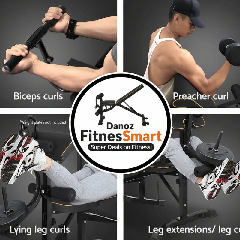 Danoz Fitness - Everfit Weight Bench 10 in 1 Bench Press Home Gym Station 330kg Capacity - danozdirect