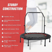 Danoz Fitness - Mini Rebounder Trampoline With Handle Rail - Inc. Delivery - danozdirect