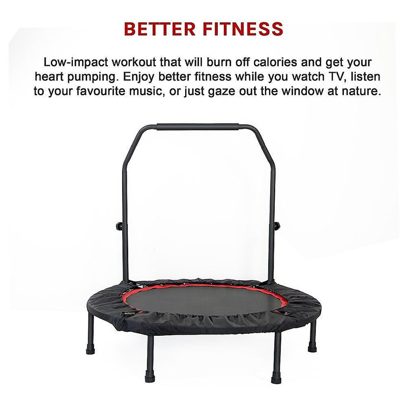 Danoz Fitness - Mini Rebounder Trampoline With Handle Rail - Inc. Delivery - danozdirect