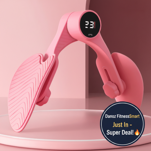 Danoz Fitness - Pink Smart Kegel & Thigh Master with Counter - Adjustable Pelvic Floor Strengthening Device for Women, Inner Thigh & Glute Toner - danozdirect