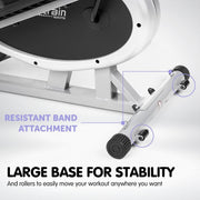 Danoz Fitness - Powertrain 3 - in - 1 Elliptical Cross Trainer Exercise Bike with Resistance Bands - danozdirect