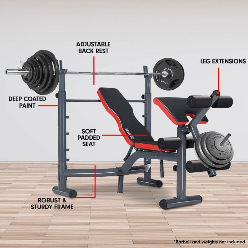 Danoz Fitness - Powertrain Adjustable Weight Bench Home Gym Bench Press - 302 - Incl. Delivery - danozdirect