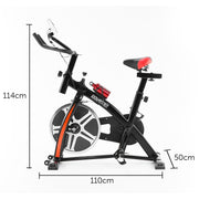 Danoz Fitness - Powertrain Home Gym Flywheel Exercise Spin Bike - Black - Including Delivery - danozdirect