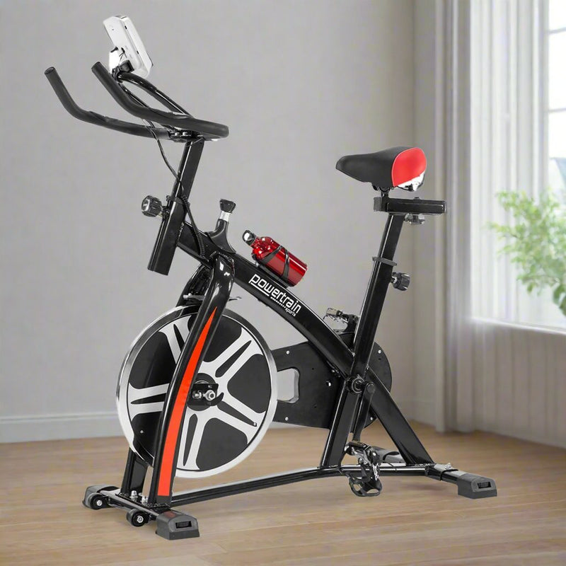 Danoz Fitness - Powertrain Home Gym Flywheel Exercise Spin Bike - Black - Including Delivery - danozdirect