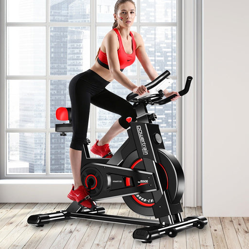 Danoz Fitness - Powertrain IS - 500 Heavy - Duty Exercise Spin Bike Electroplated - Black - Incl. Delivery - danozdirect