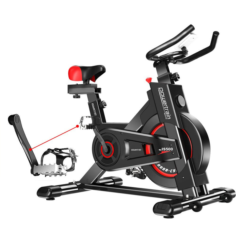 Danoz Fitness - Powertrain IS - 500 Heavy - Duty Exercise Spin Bike Electroplated - Black - Incl. Delivery - danozdirect