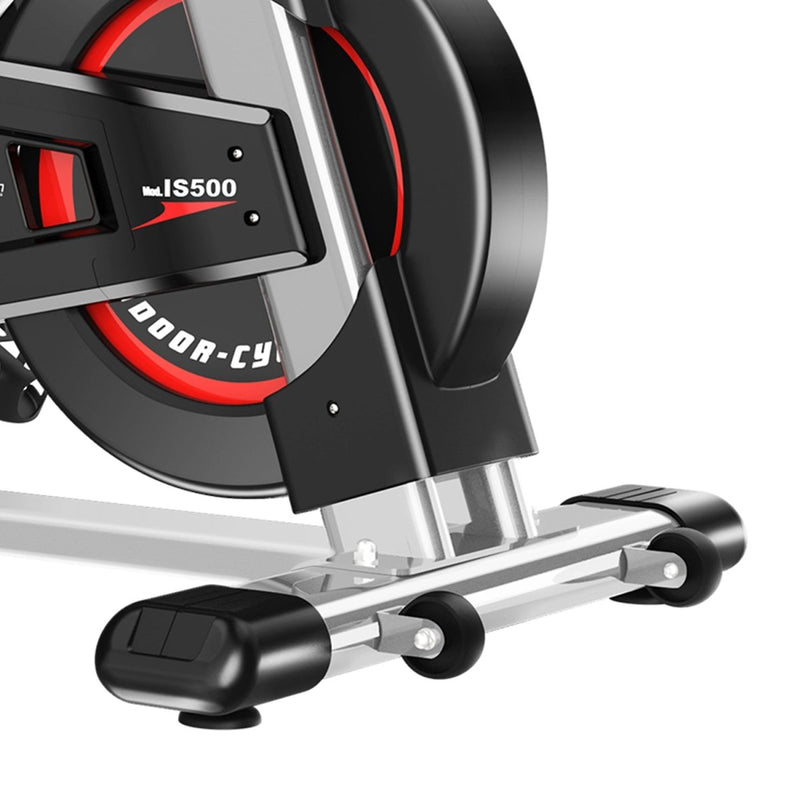 Danoz Fitness - Powertrain IS - 500 Heavy - Duty Exercise Spin Bike Electroplated - Silver - Inc. Delivery - danozdirect