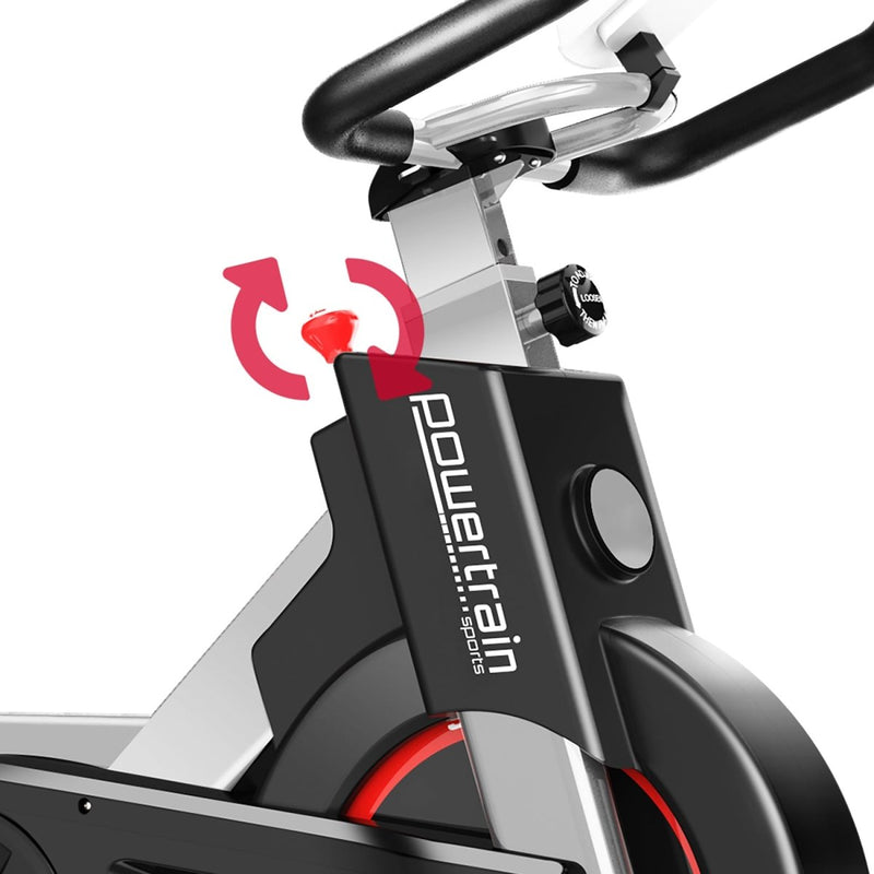 Danoz Fitness - Powertrain IS - 500 Heavy - Duty Exercise Spin Bike Electroplated - Silver - Inc. Delivery - danozdirect