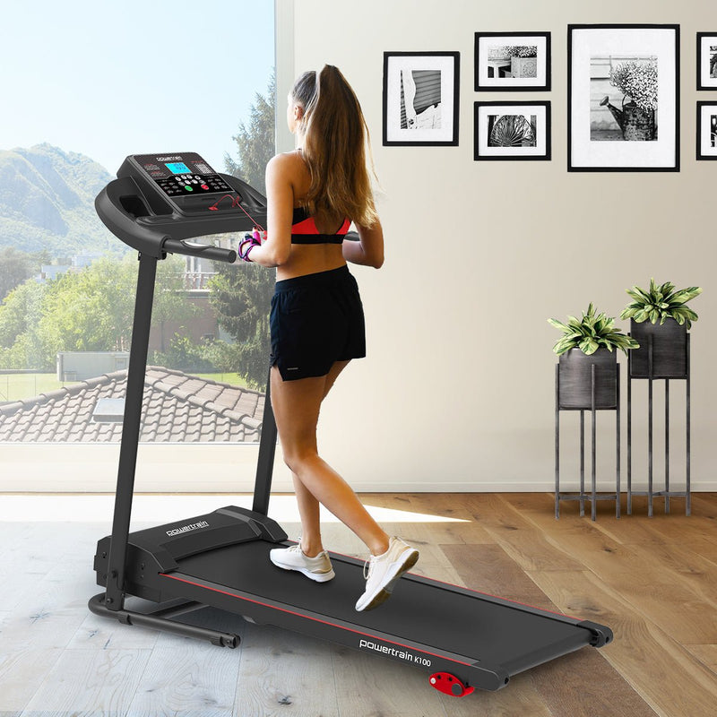 Danoz Fitness - Powertrain K100 Electric Treadmill Foldable Home Gym Cardio - Incl Delivery - danozdirect