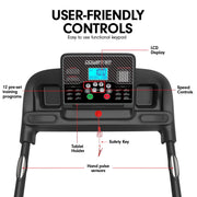 Danoz Fitness - Powertrain K100 Electric Treadmill Foldable Home Gym Cardio - Incl Delivery - danozdirect