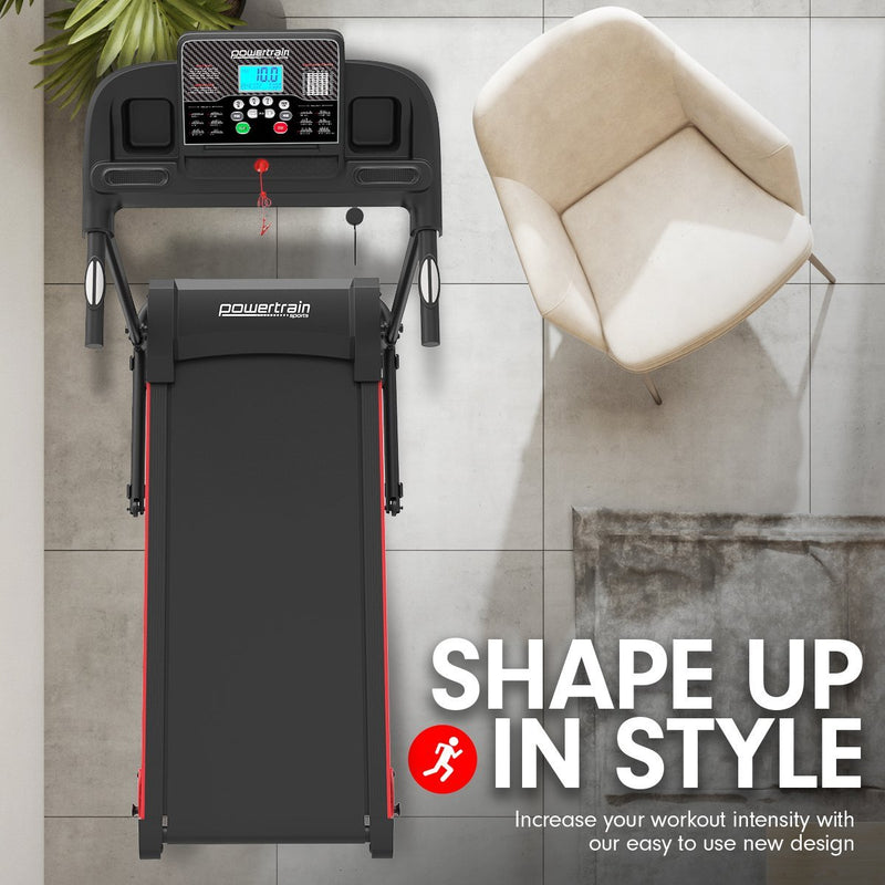 Danoz Fitness - Powertrain K100 Electric Treadmill Foldable Home Gym Cardio - Incl Delivery - danozdirect