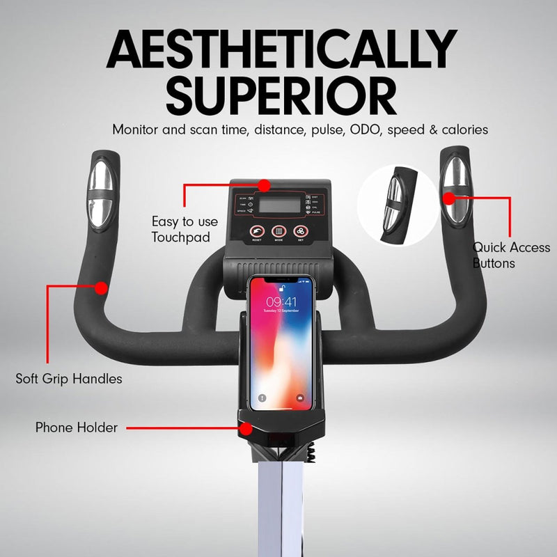 Danoz Fitness - Powertrain RX - 200 Exercise Spin Bike Cardio Cycling - Black - Incl. Delivery - danozdirect