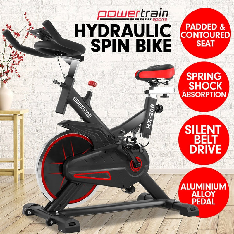 Danoz Fitness - Powertrain RX - 200 Exercise Spin Bike Cardio Cycling - Red - Incl Delivery - danozdirect