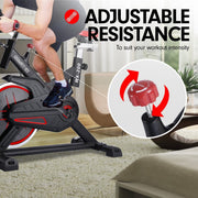 Danoz Fitness - Powertrain RX - 200 Exercise Spin Bike Cardio Cycling - Red - Incl Delivery - danozdirect
