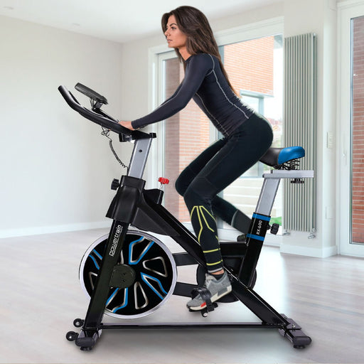 Danoz Fitness - PowerTrain RX - 600 Exercise Spin Bike Cardio Cycle - Blue - Incl Delivery - danozdirect