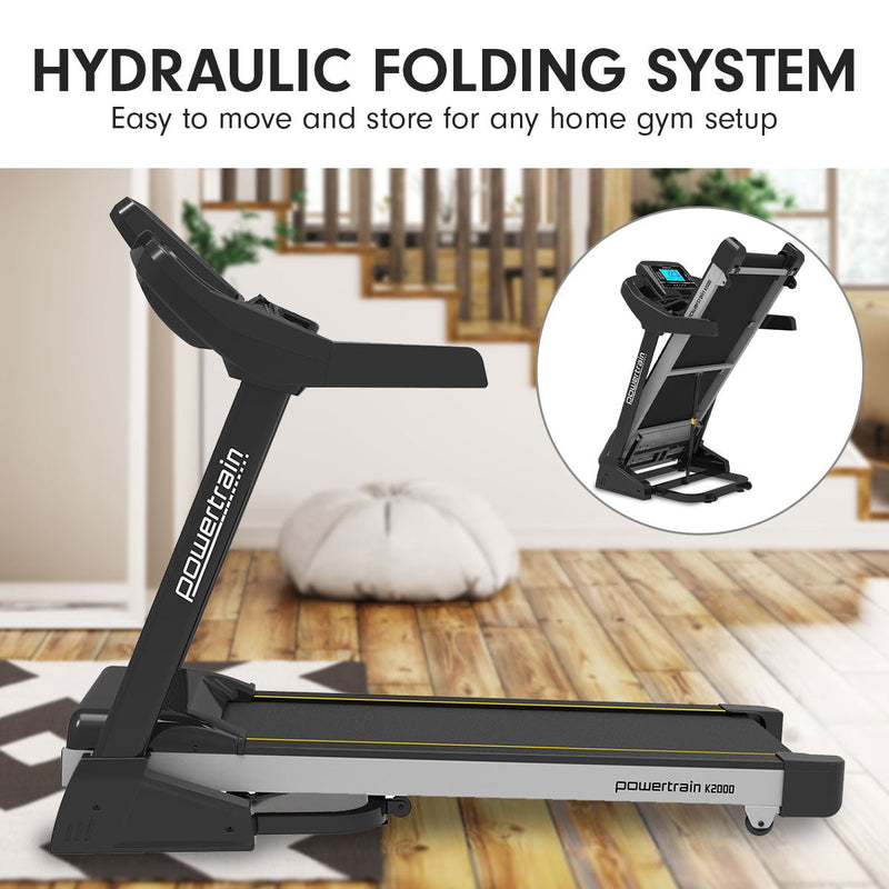 Danoz Fitness - Professional Powertrain K2000 Treadmill w/ Fan & Auto Incline Speed 22km/h - Incl. Delivery - danozdirect