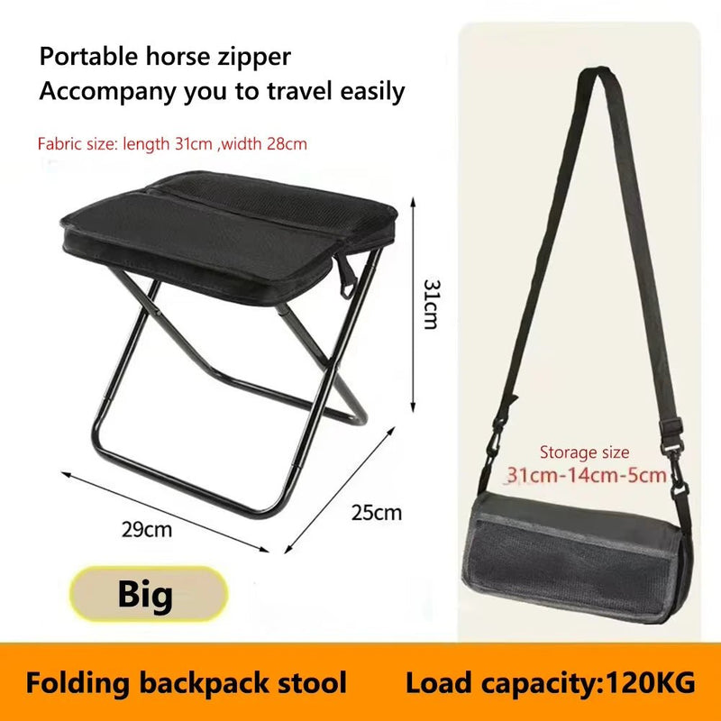 Danoz Folding SmartStool for outdoor leisure, camping, and hiking fishing trips, convenient shoulder bag style portable stool for storage - danozdirect
