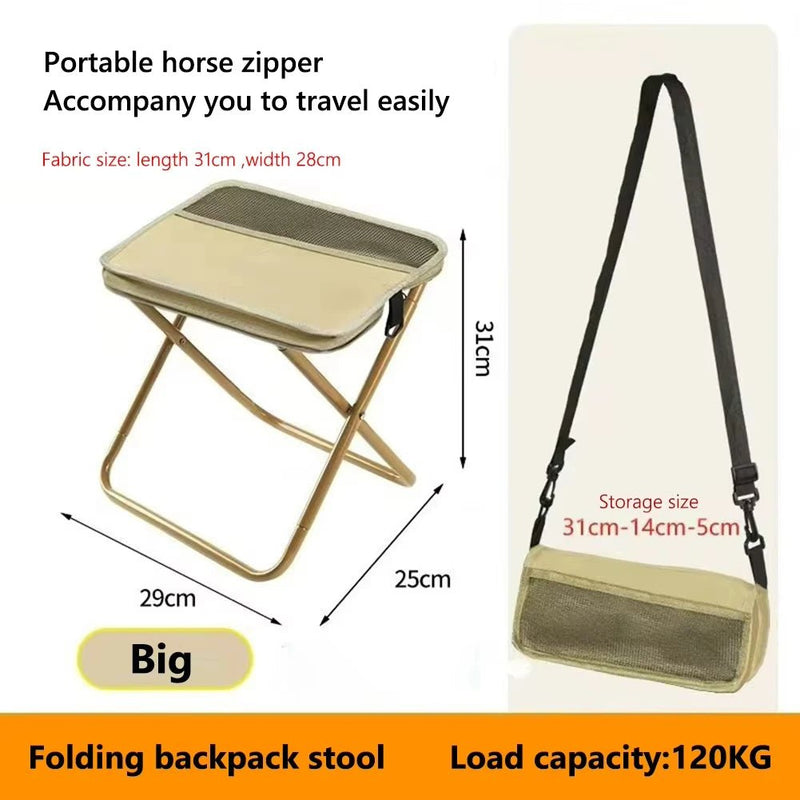 Danoz Folding SmartStool for outdoor leisure, camping, and hiking fishing trips, convenient shoulder bag style portable stool for storage - danozdirect
