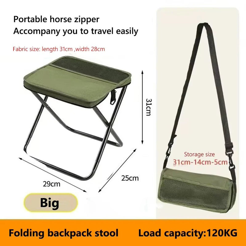 Danoz Folding SmartStool for outdoor leisure, camping, and hiking fishing trips, convenient shoulder bag style portable stool for storage - danozdirect
