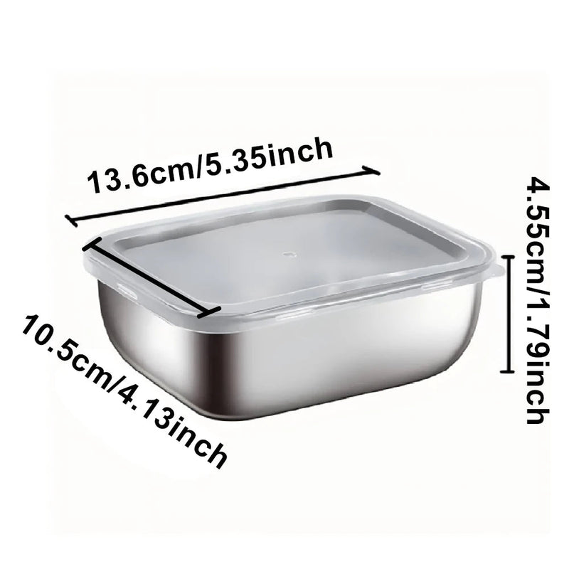 Danoz FoodSavers 12PC Stainless Steel Food Storage Containers with Lids Leakproof, Lunch Boxes, Kimchi Containers for food storage Nestable - danozdirect