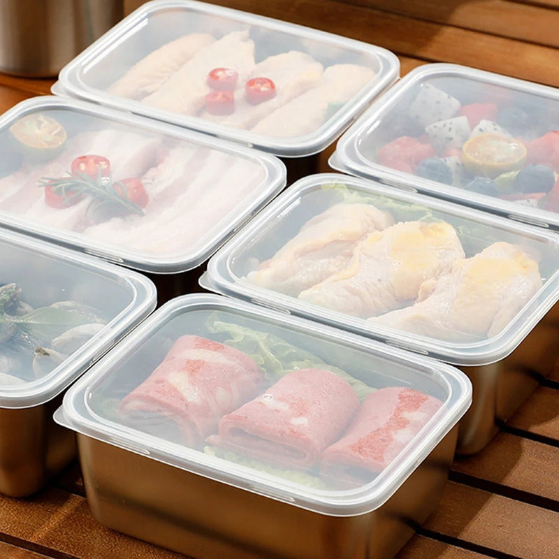 Danoz FoodSavers 12PC Stainless Steel Food Storage Containers with Lids Leakproof, Lunch Boxes, Kimchi Containers for food storage Nestable - danozdirect
