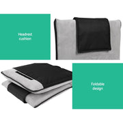 Danoz Furniture - Artiss 2X Floor Lounge Sofa Bed Floor Cushion Velvet Grey - danozdirect