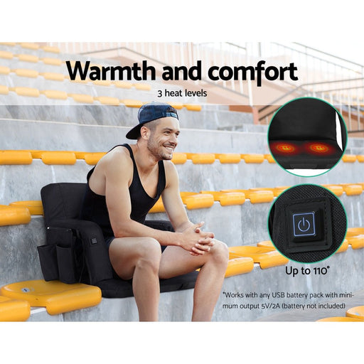 Danoz Furniture - Artiss 2X Floor Lounge Sofa Bed With Armrest Heated Cushion - danozdirect