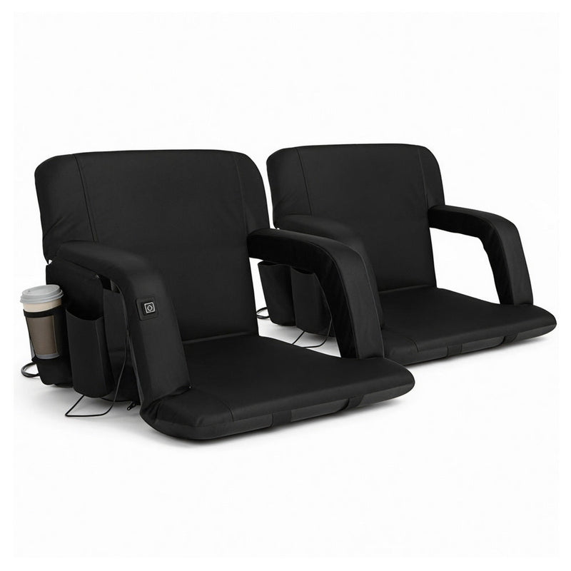 Danoz Furniture - Artiss 2X Floor Lounge Sofa Bed With Armrest Heated Cushion - danozdirect