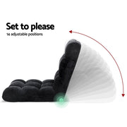 Danoz Furniture - Artiss 2X Lounge Sofa Bed Flannel Fabric Black - danozdirect