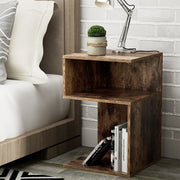 Danoz Furniture - Artiss Bedside Table Shelves! Featuring ample storage space and a stylish rustic oak finish - danozdirect