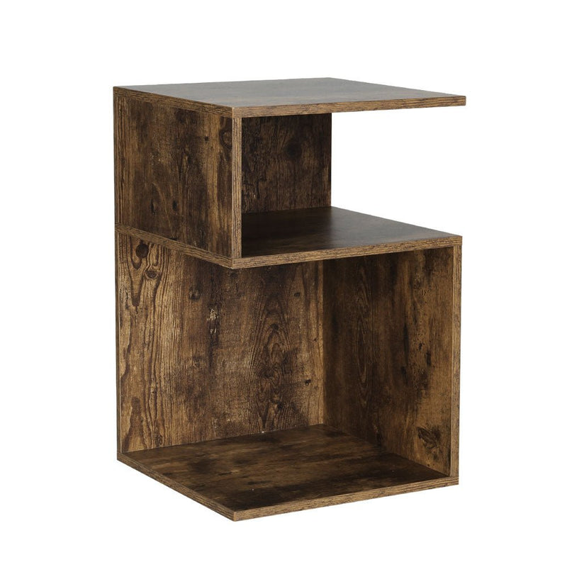 Danoz Furniture - Artiss Bedside Table Shelves! Featuring ample storage space and a stylish rustic oak finish - danozdirect