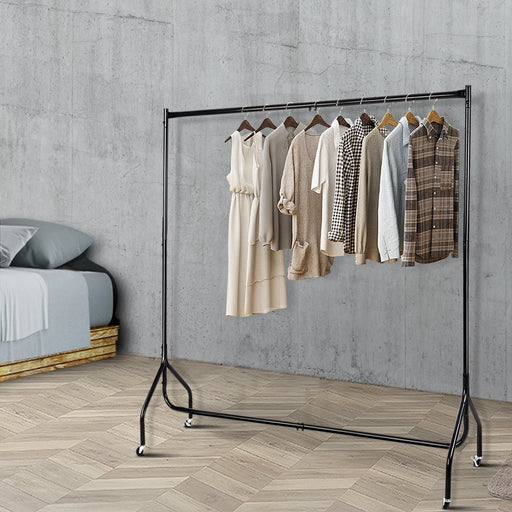 Danoz Furniture 🪑Artiss Clothes Rack Coat Stand 6FT Rail Wheels - Incl Postage - danozdirect