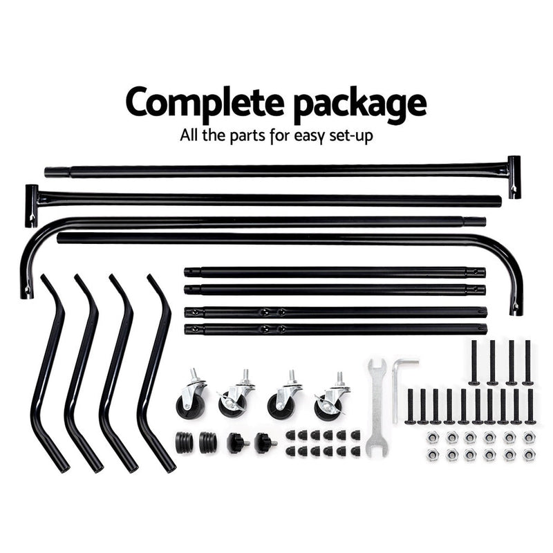 Danoz Furniture 🪑Artiss Clothes Rack Coat Stand 6FT Rail Wheels - Incl Postage - danozdirect