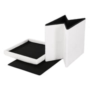 Danoz Furniture - Artiss Ottoman Storage Foot Stool Square Teddy Fabric Pink - danozdirect