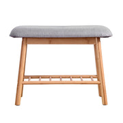 Danoz Furniture - Artiss Shoe Rack Seat Bench Chair Shelf Organizers Bamboo Grey - danozdirect