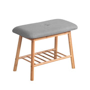 Danoz Furniture - Artiss Shoe Rack Seat Bench Chair Shelf Organizers Bamboo Grey - danozdirect