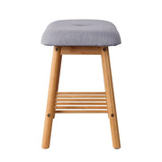 Danoz Furniture - Artiss Shoe Rack Seat Bench Chair Shelf Organizers Bamboo Grey - danozdirect